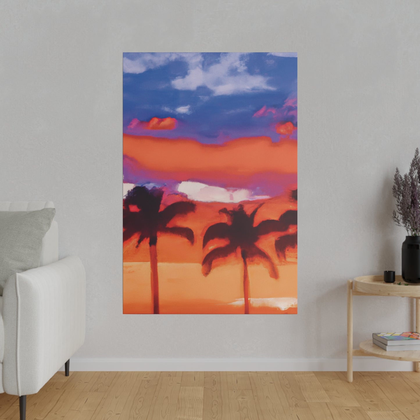 8546B - Miami Beach Sunset Painting Print | Miami | Beach | Sunset | Poster | Home Decor | Wall Art | Canvas