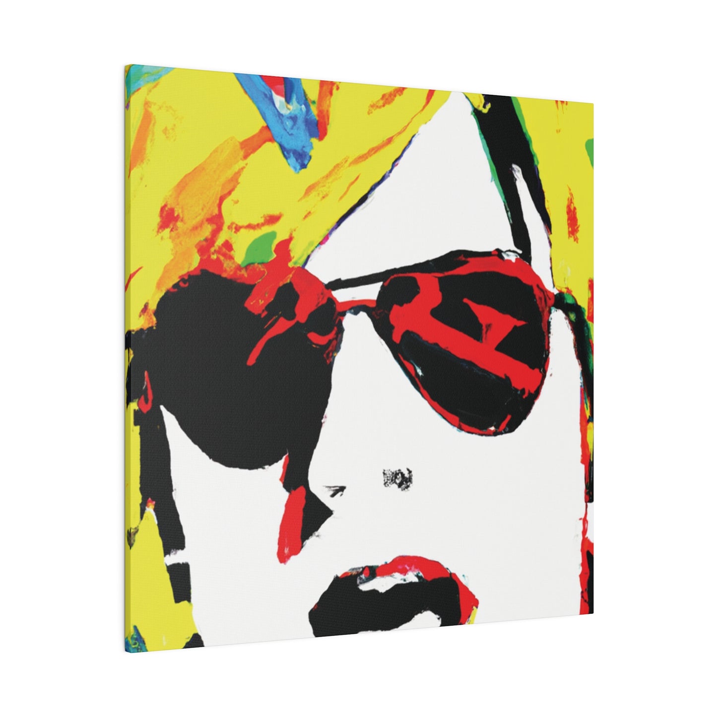 7931Q - Rockstar Painting Print | Face | Abstract | Poster | Home Decor | Wall Art | Music Art | Canvas