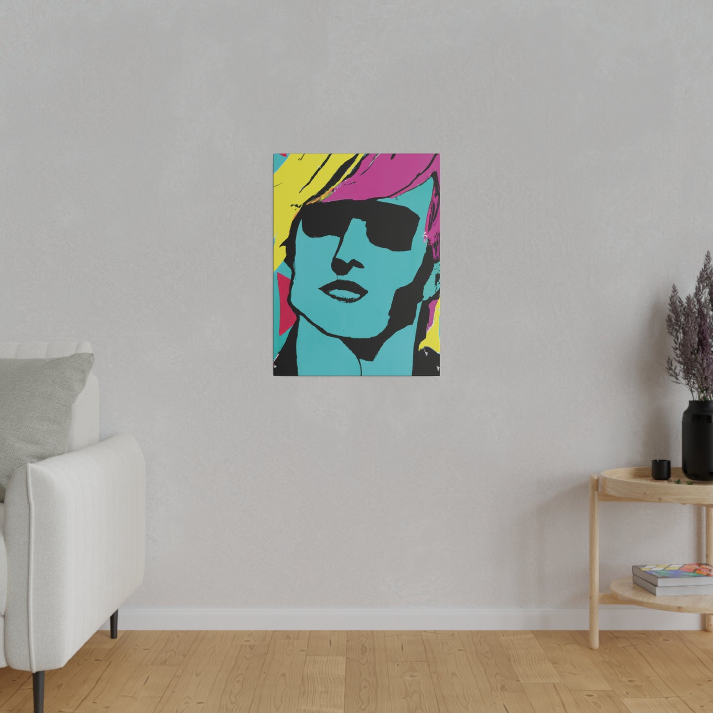 8753H - Rockstar Painting Print | Face | Abstract | Poster | Home Decor | Wall Art | Music Art | Canvas