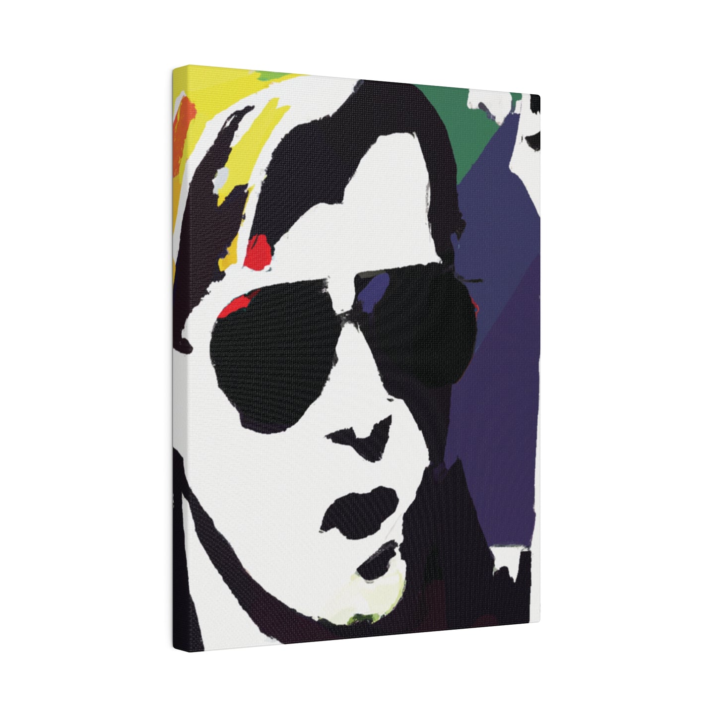 3723C - Rockstar Painting Print | Face | Abstract | Poster | Home Decor | Wall Art | Music Art | Canvas