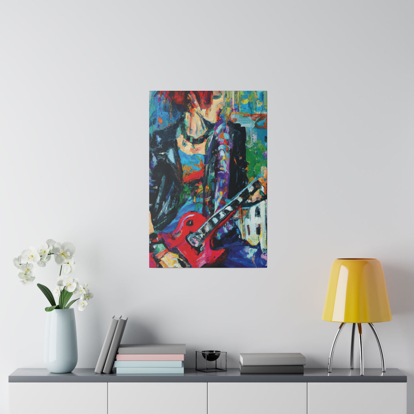 814T - Rockstar Oil Painting Style Print | Poster | Home Decor | Wall Art | Music Art | Canvas