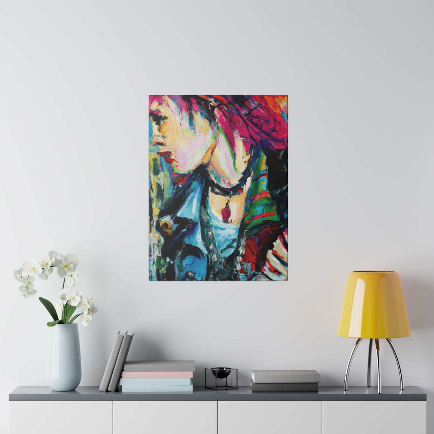 4106Q - Rockstar Oil Painting Style Print | Poster | Home Decor | Wall Art | Music Art | Canvas