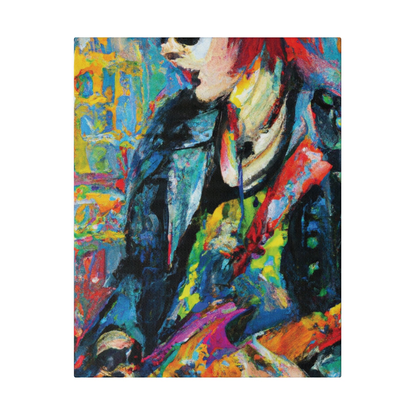 1754P - Rockstar Oil Painting Style Print | Poster | Home Decor | Wall Art | Music Art | Canvas