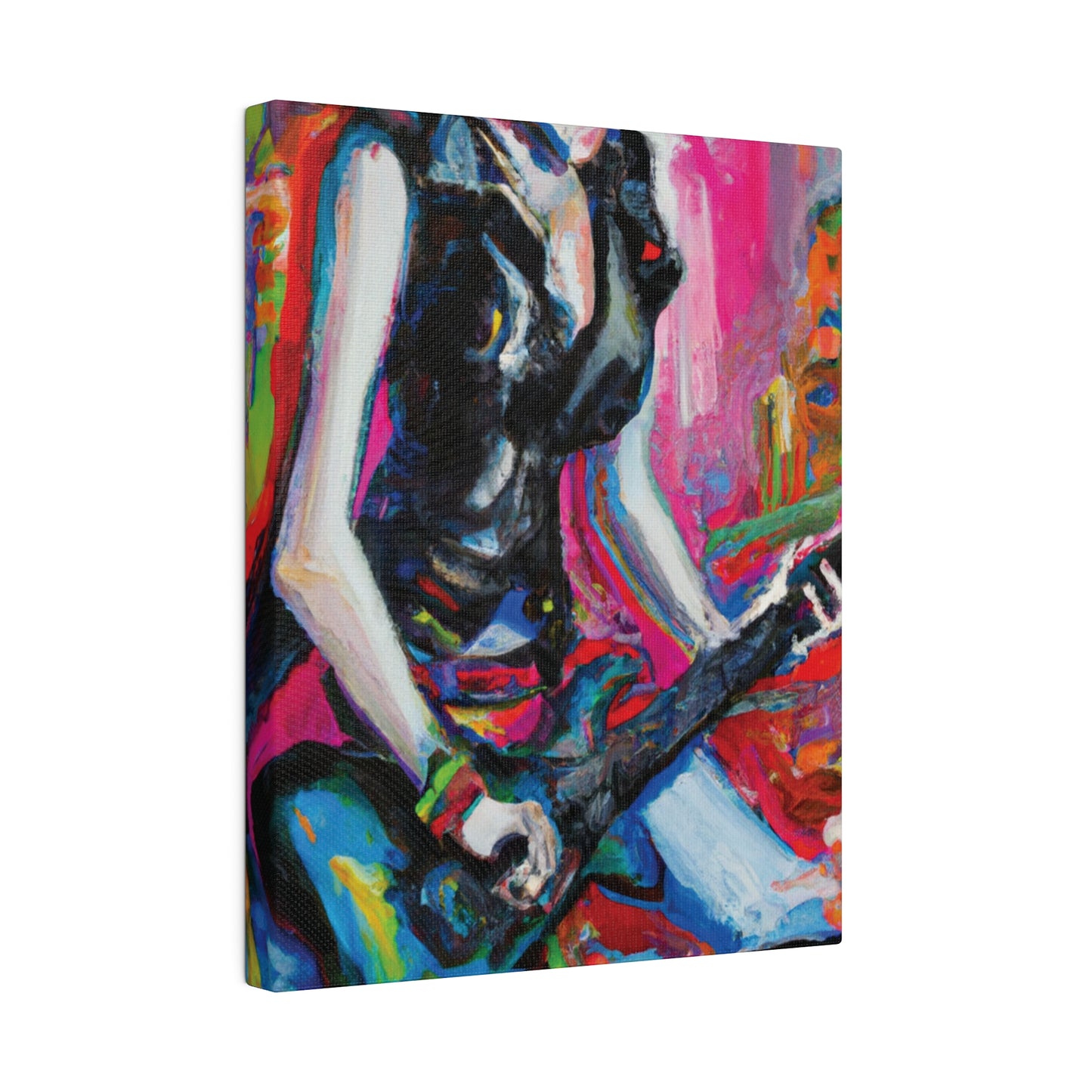 795W - Rockstar Oil Painting Style Print | Poster | Home Decor | Wall Art | Music Art | Canvas