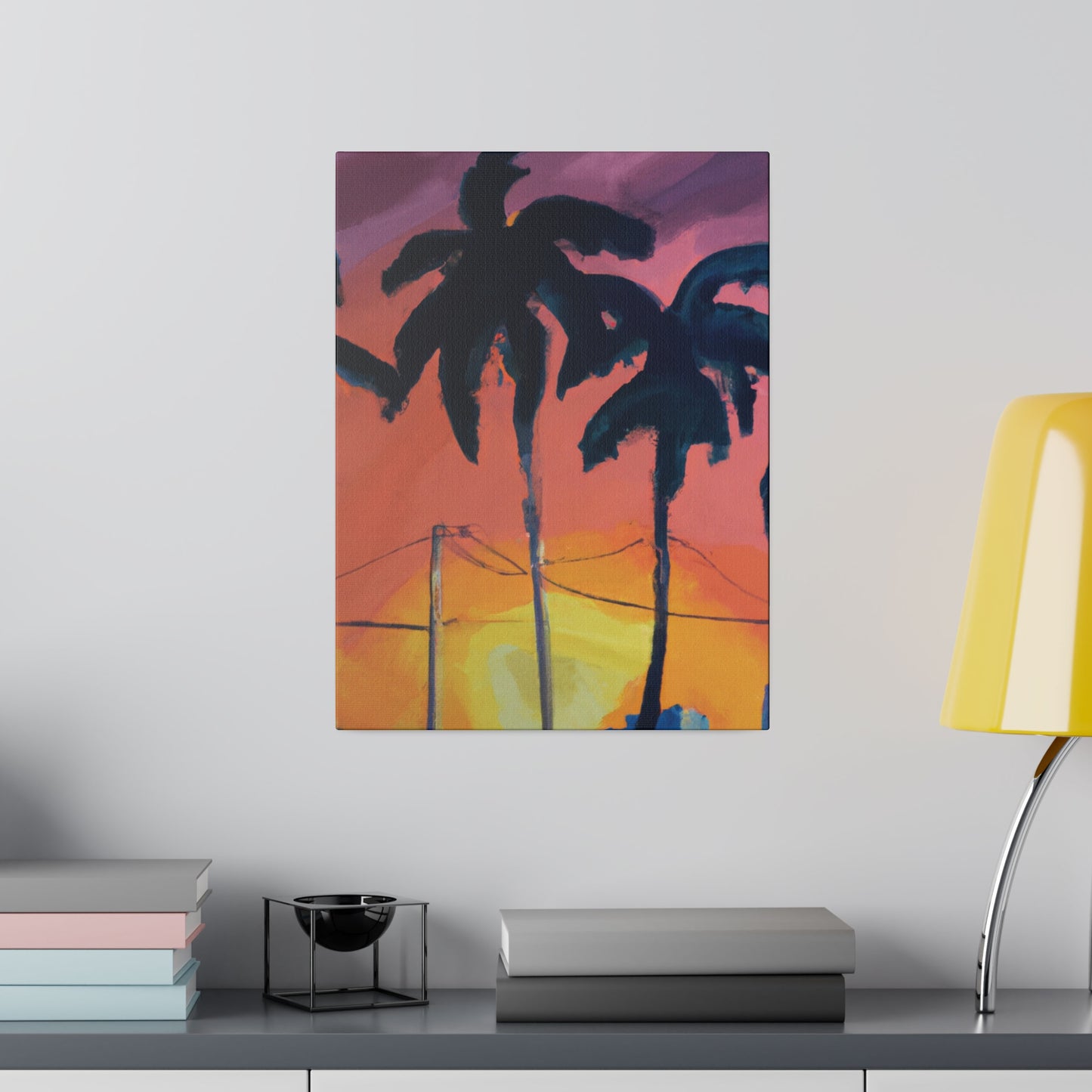 2524F - Miami Beach Sunset Painting Print | Miami | Beach | Sunset | Poster | Home Decor | Wall Art | Canvas