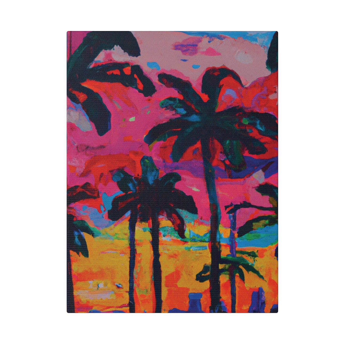 2821A - Miami Beach Sunset Painting Print | Miami | Beach | Sunset | Poster | Home Decor | Wall Art | Canvas