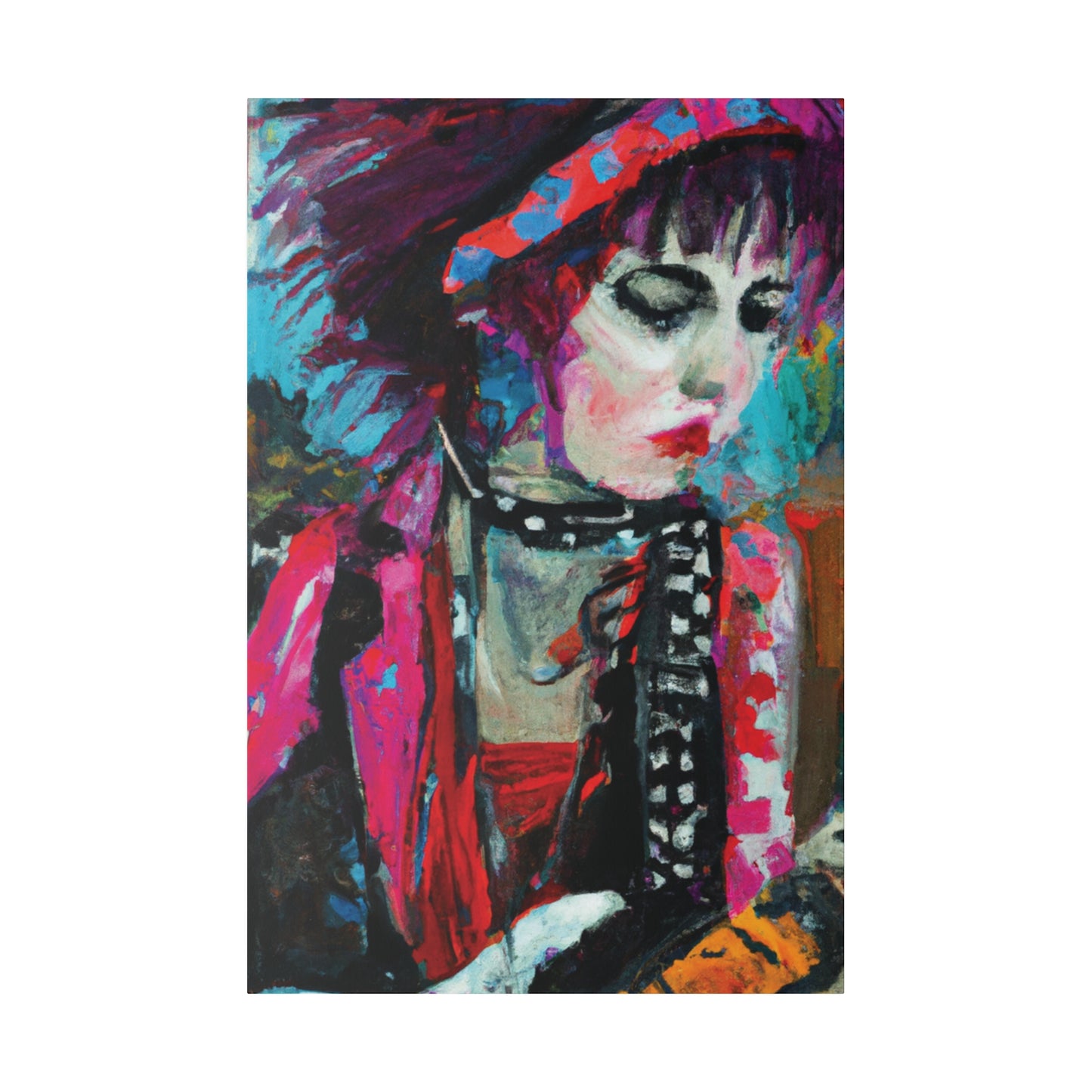 9225T - Rockstar Oil Painting Style Print | Poster | Home Decor | Wall Art | Music Art | Canvas