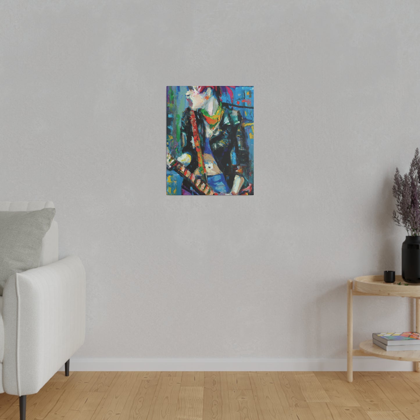 3601F - Rockstar Oil Painting Style Print | Poster | Home Decor | Wall Art | Music Art | Canvas