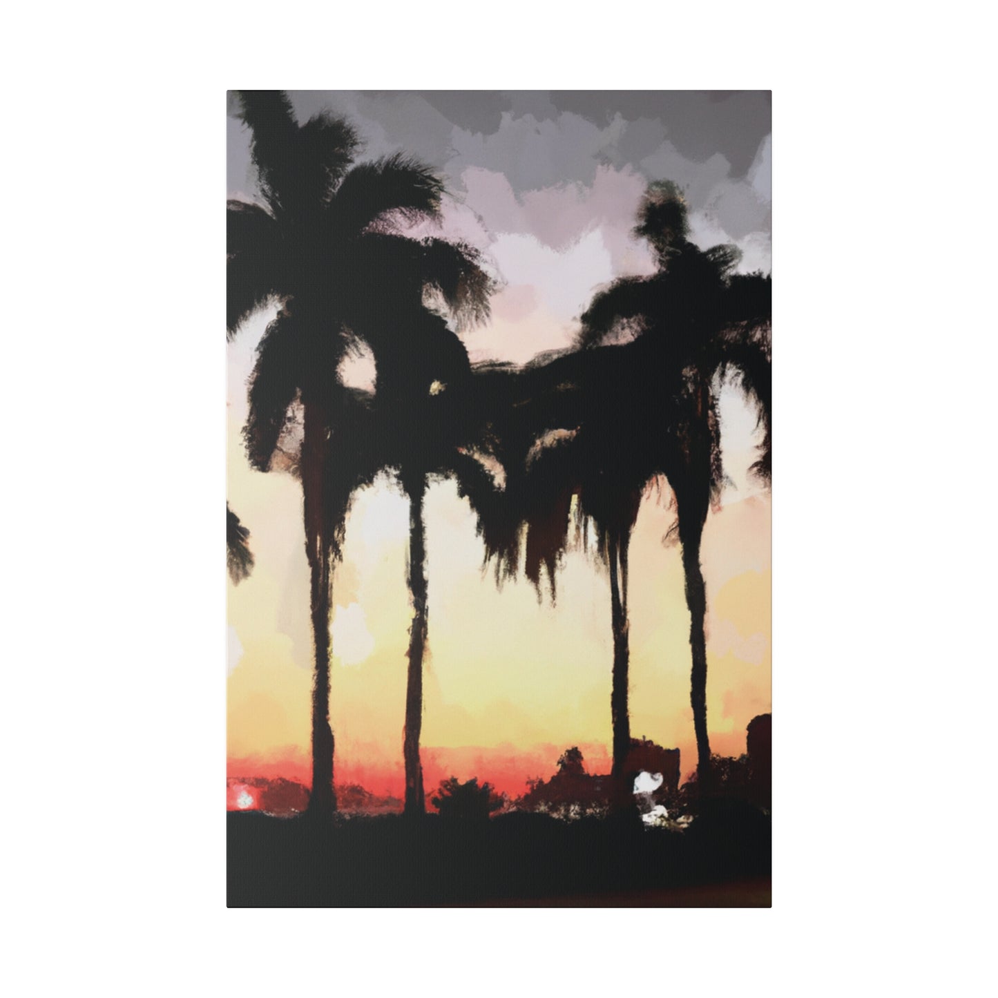 4763J - Miami Beach Sunset Painting Print | Miami | Beach | Sunset | Poster | Home Decor | Wall Art | Canvas