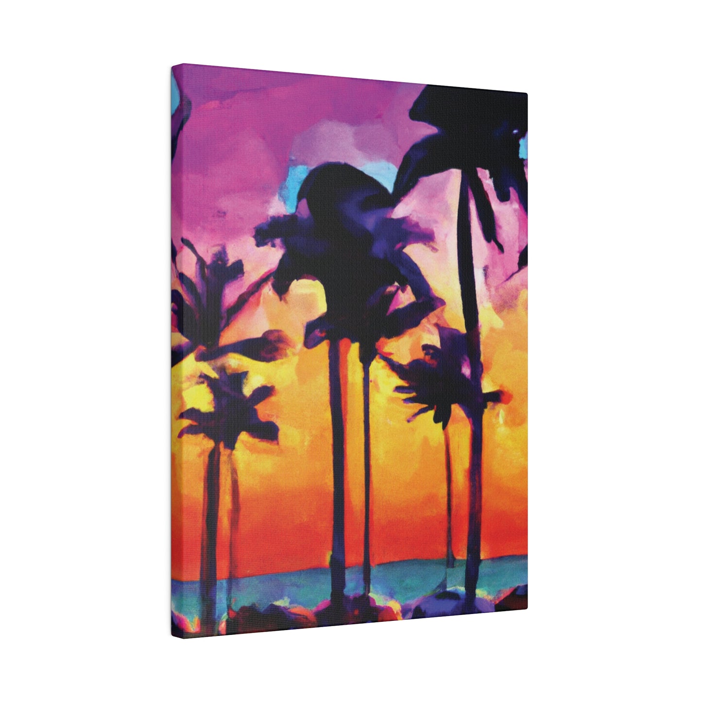 9824V - Miami Beach Sunset Painting Print | Miami | Beach | Sunset | Poster | Home Decor | Wall Art | Canvas
