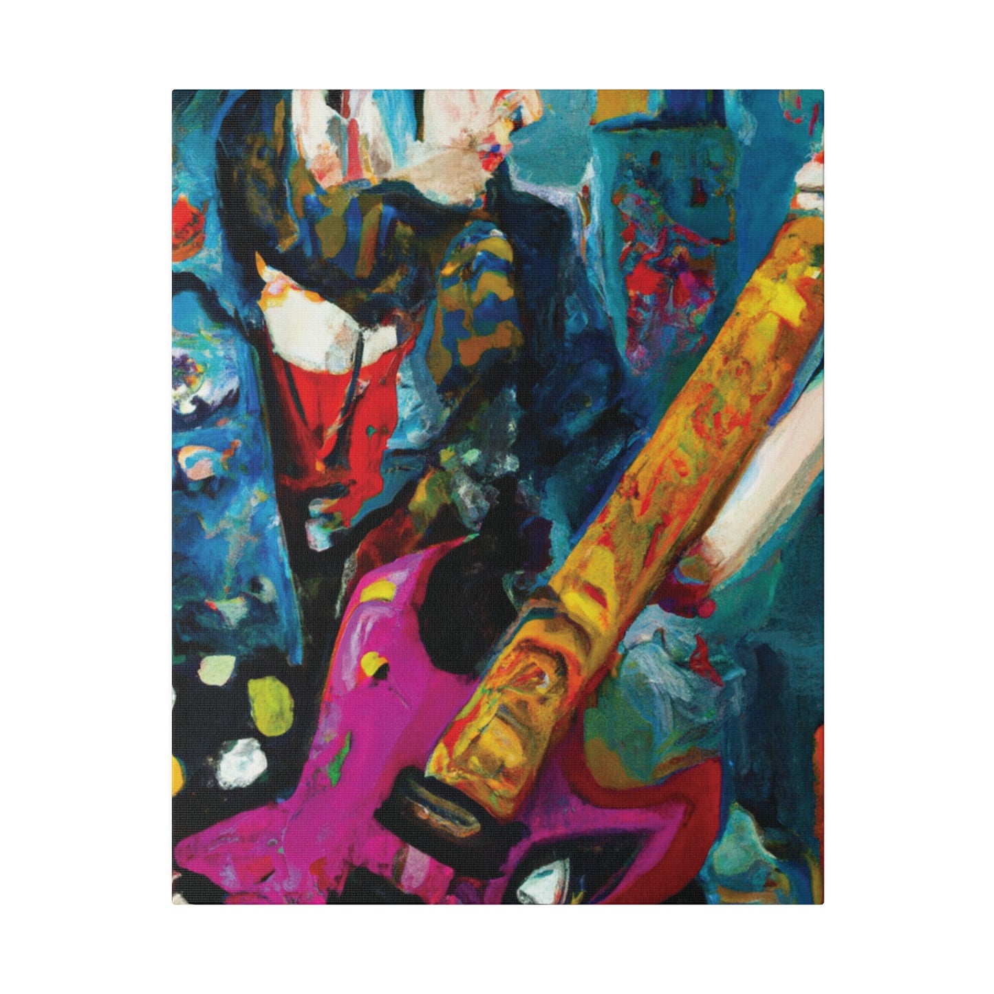 7272P - Rockstar Oil Painting Style Print | Poster | Home Decor | Wall Art | Music Art | Canvas