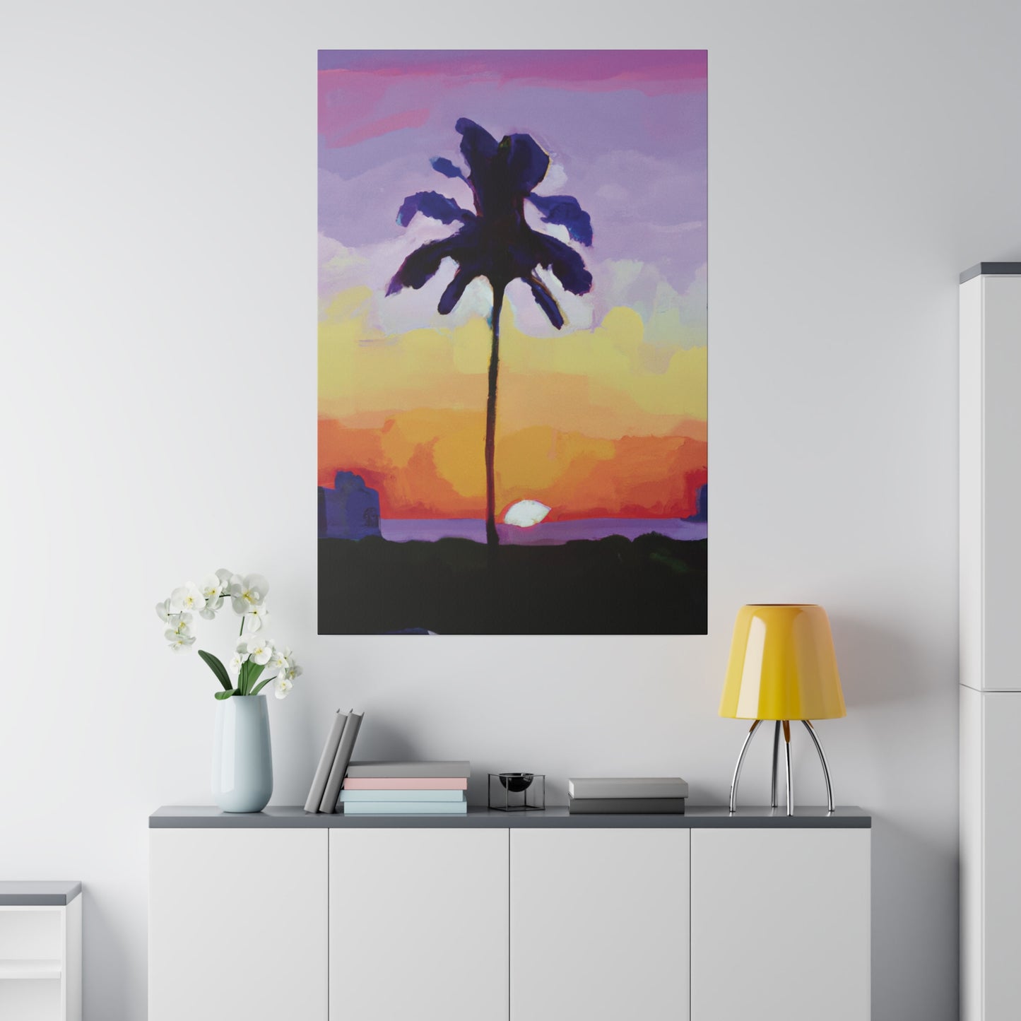 8495G - Miami Beach Sunset Painting Print | Miami | Beach | Sunset | Poster | Home Decor | Wall Art | Canvas
