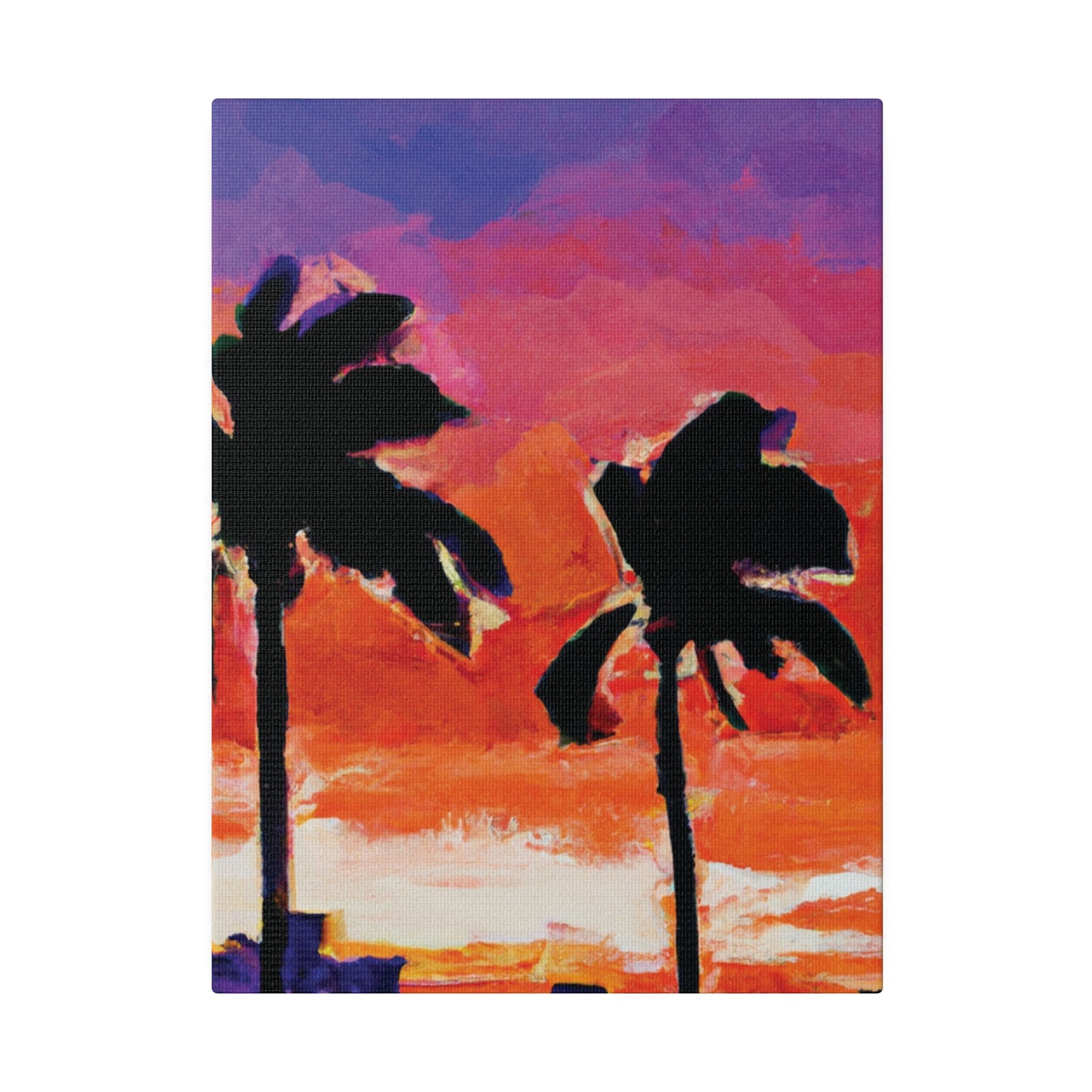 3243X - Miami Beach Sunset Painting Print | Miami | Beach | Sunset | Poster | Home Decor | Wall Art | Canvas