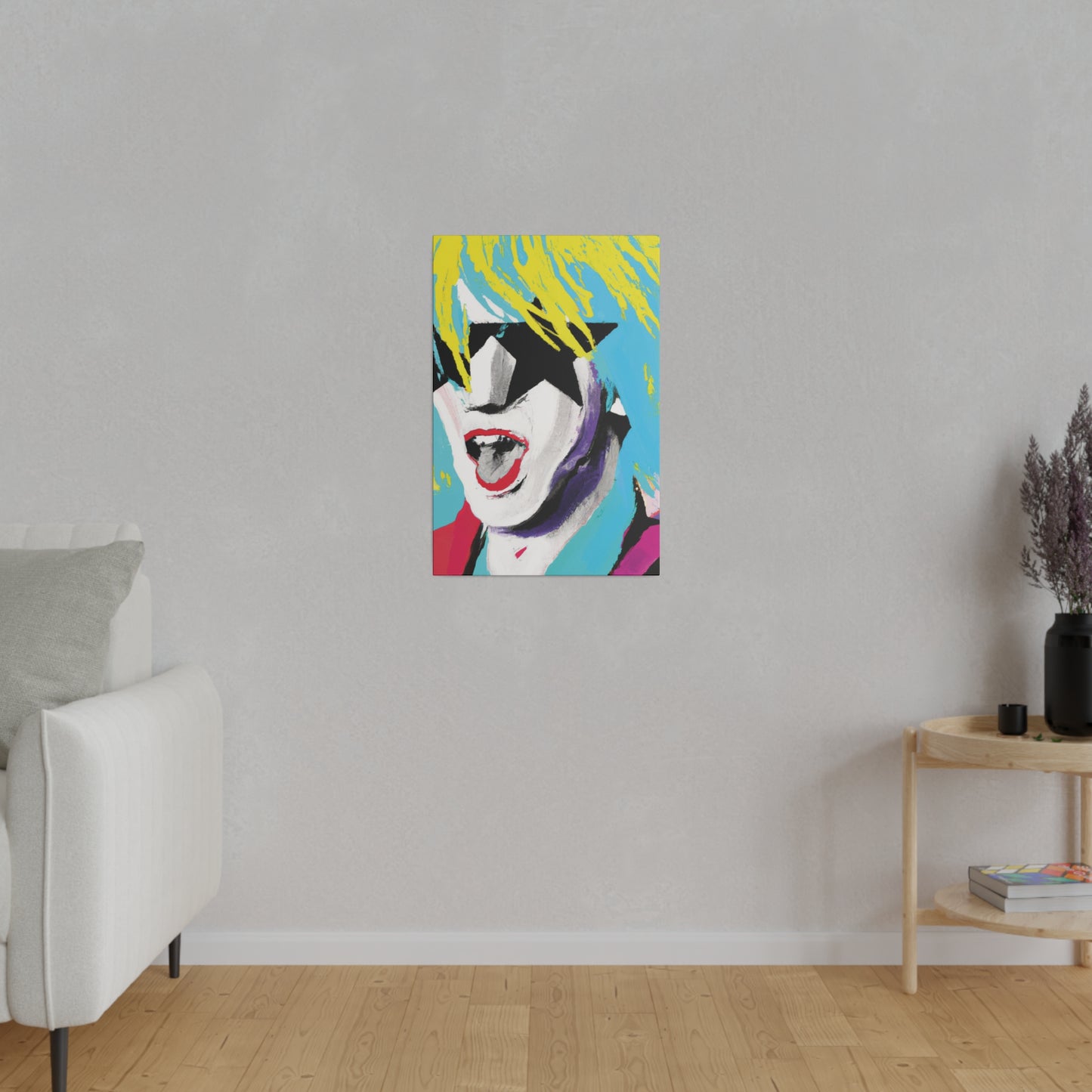 8736P - Rockstar Painting Print | Face | Abstract | Poster | Home Decor | Wall Art | Music Art | Canvas