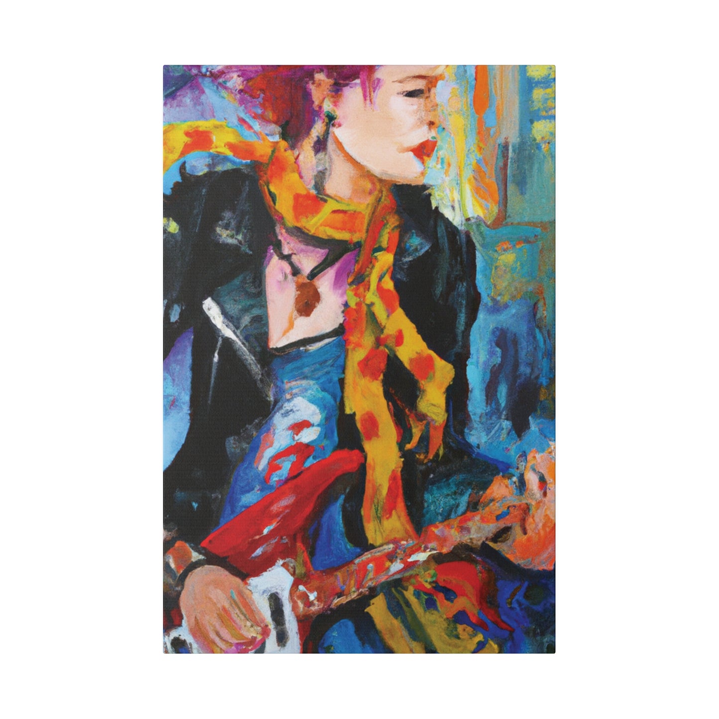 6234X - Rockstar Oil Painting Style Print | Poster | Home Decor | Wall Art | Music Art | Canvas