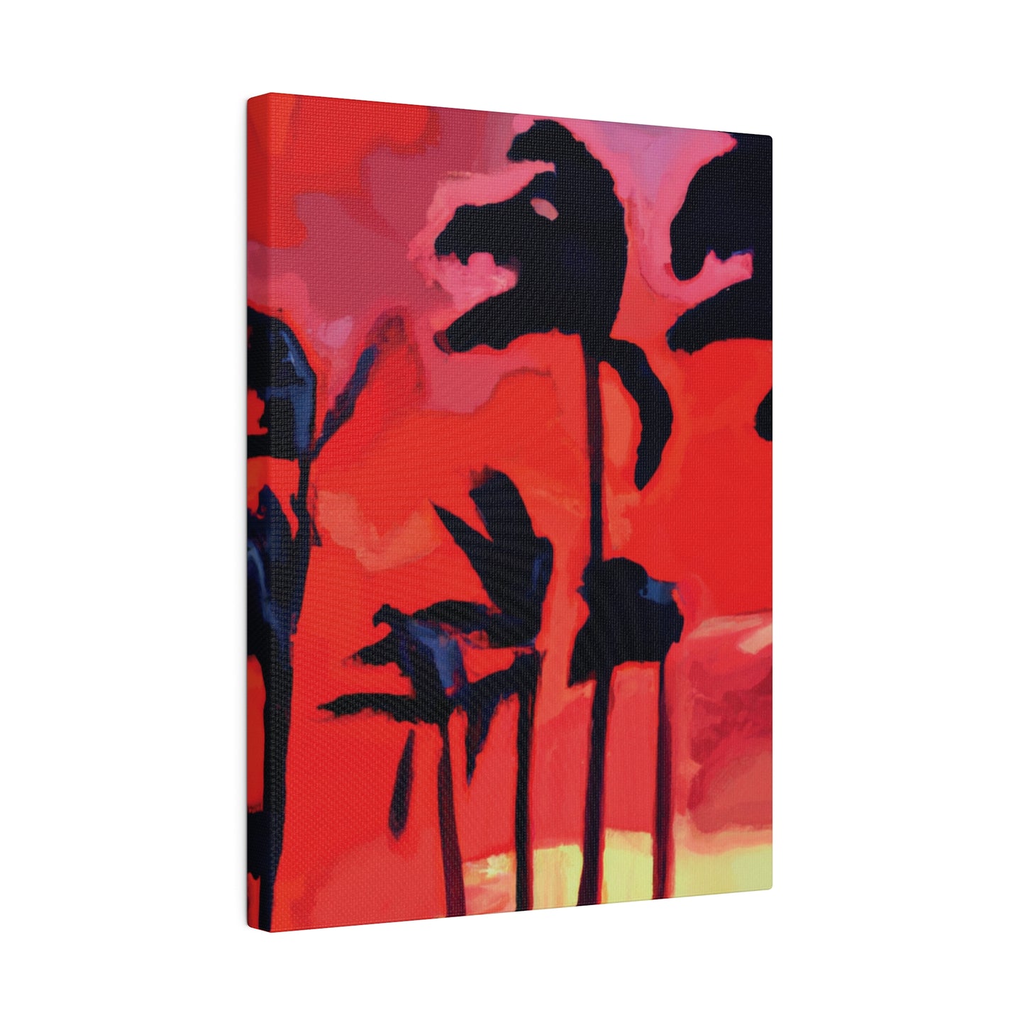 7933T - Miami Beach Sunset Painting Print | Miami | Beach | Sunset | Poster | Home Decor | Wall Art | Canvas