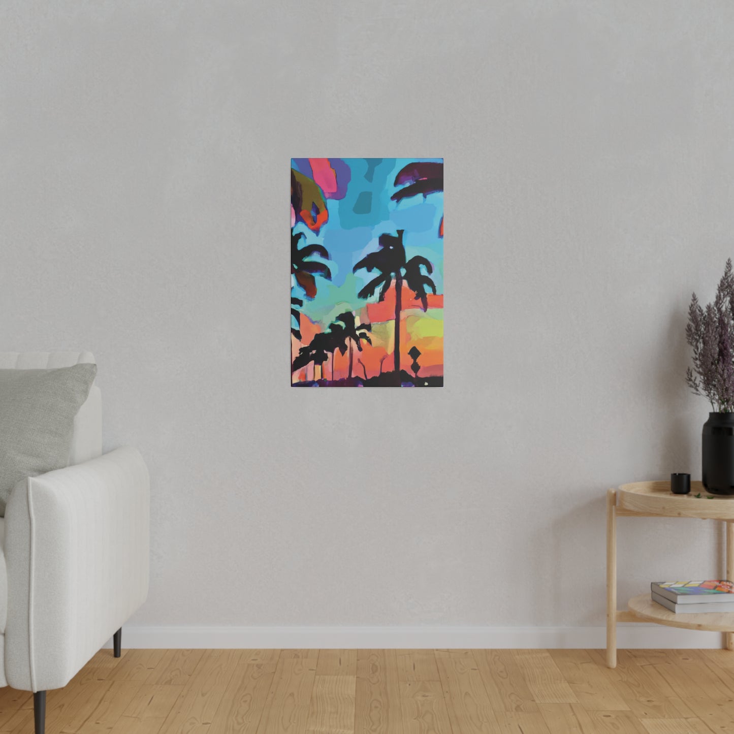 7439V - Miami Beach Sunset Painting Print | Miami | Beach | Sunset | Poster | Home Decor | Wall Art | Canvas