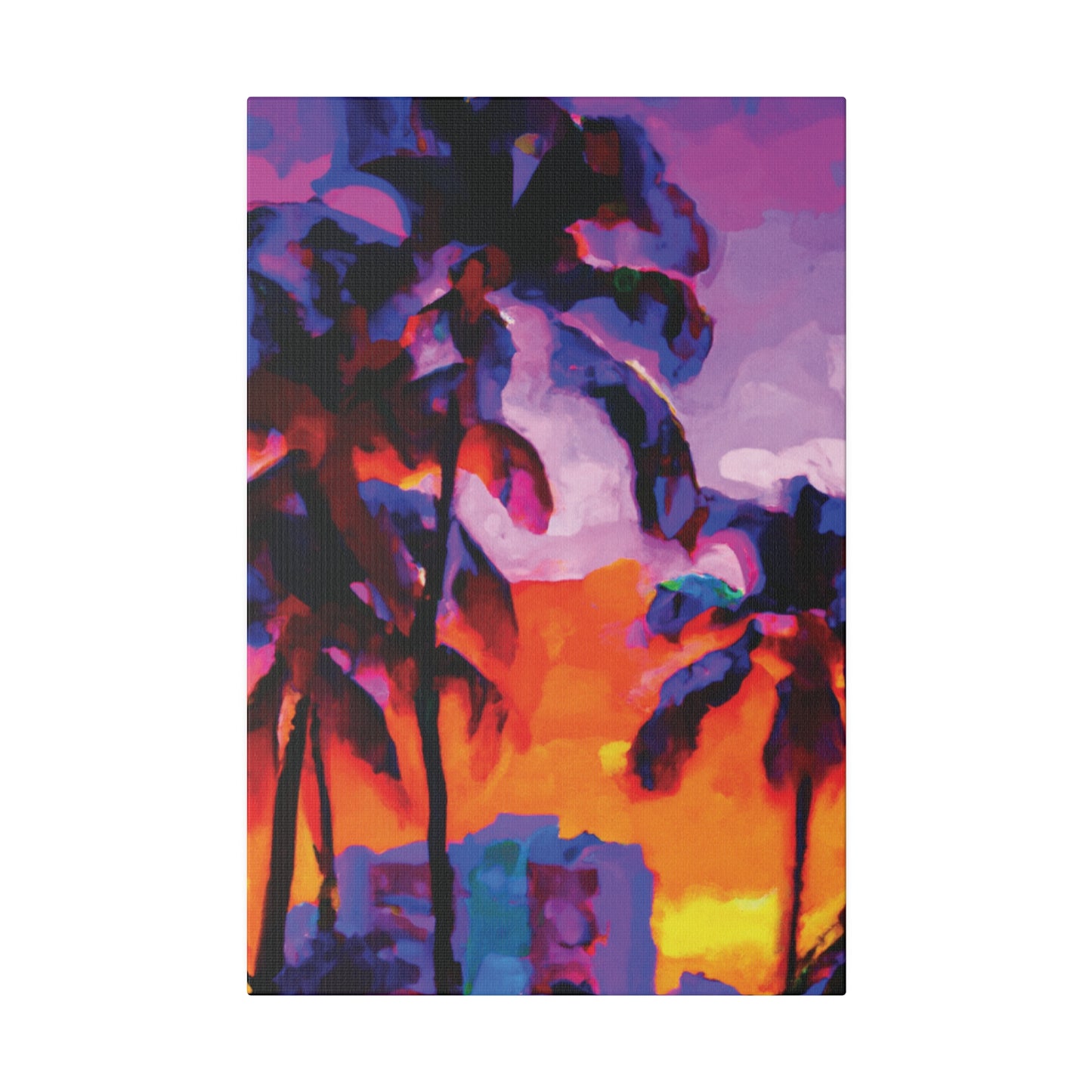 313J - Miami Beach Sunset Painting Print | Miami | Beach | Sunset | Poster | Home Decor | Wall Art | Canvas