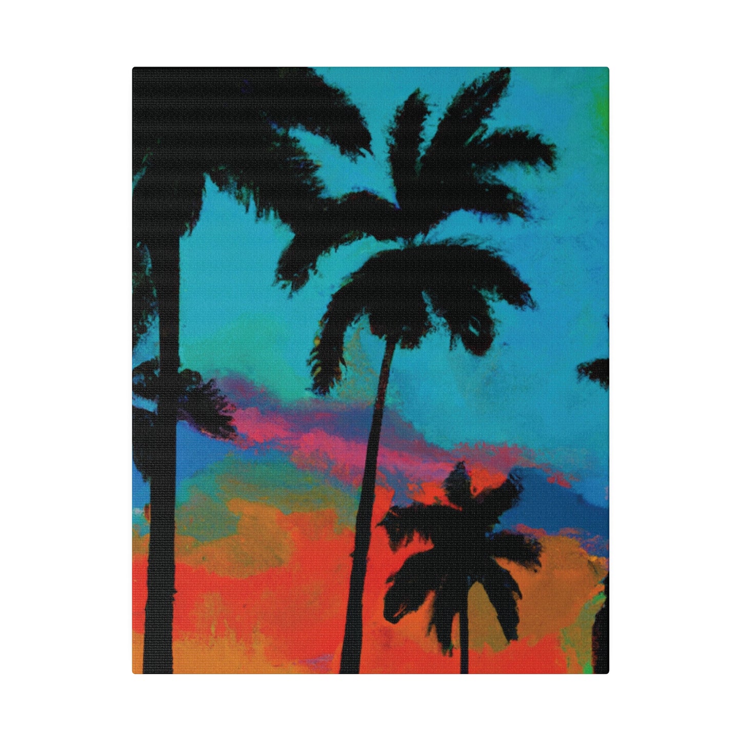 2838A - Miami Beach Sunset Painting Print | Miami | Beach | Sunset | Poster | Home Decor | Wall Art | Canvas