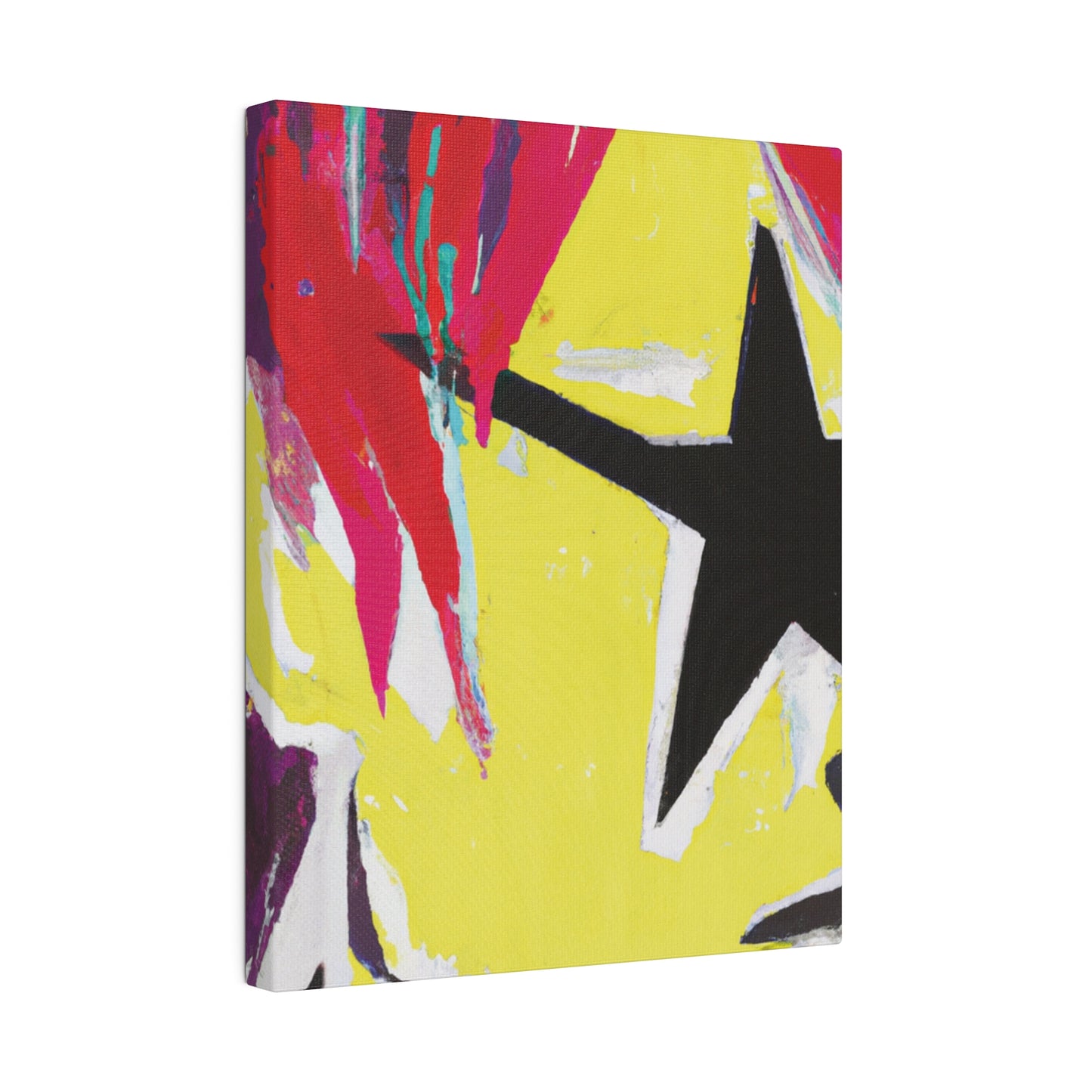 8768M - Rockstar Painting Print | Face | Abstract | Poster | Home Decor | Wall Art | Music Art | Canvas