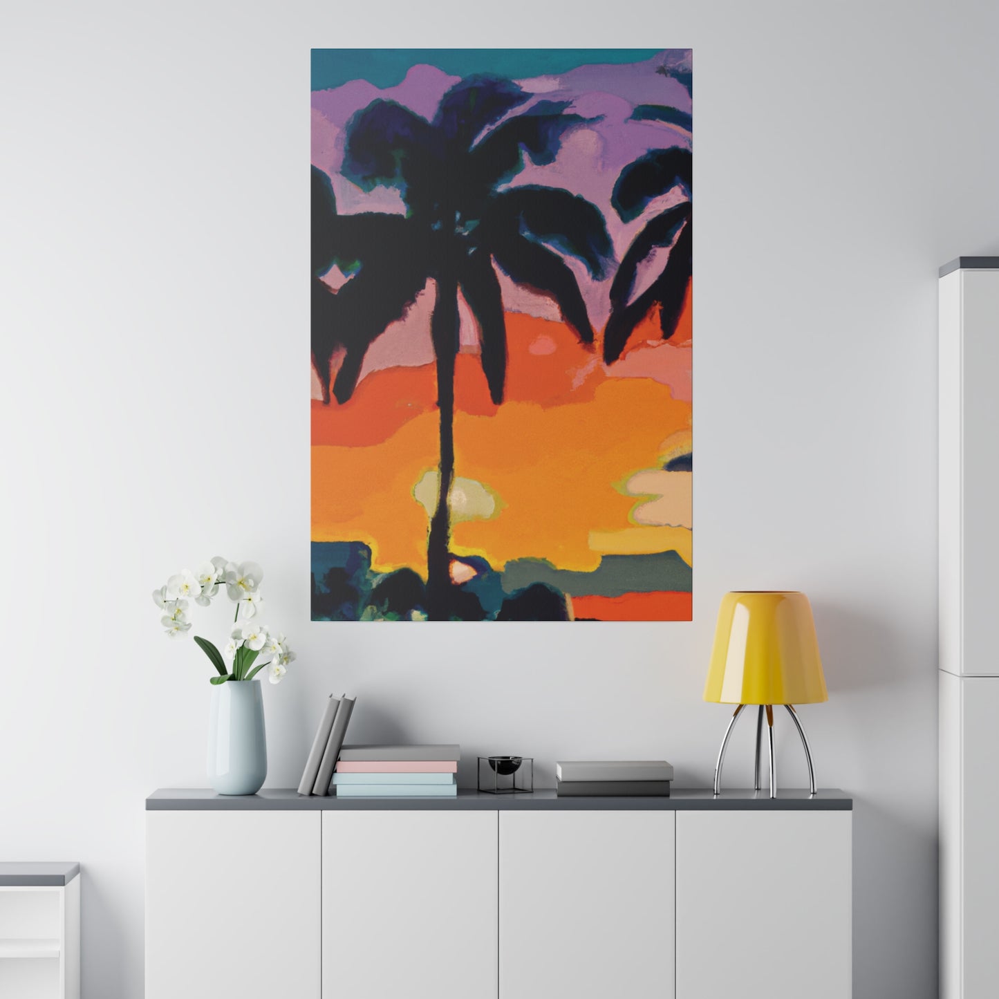 7875Z - Miami Beach Sunset Painting Print | Miami | Beach | Sunset | Poster | Home Decor | Wall Art | Canvas