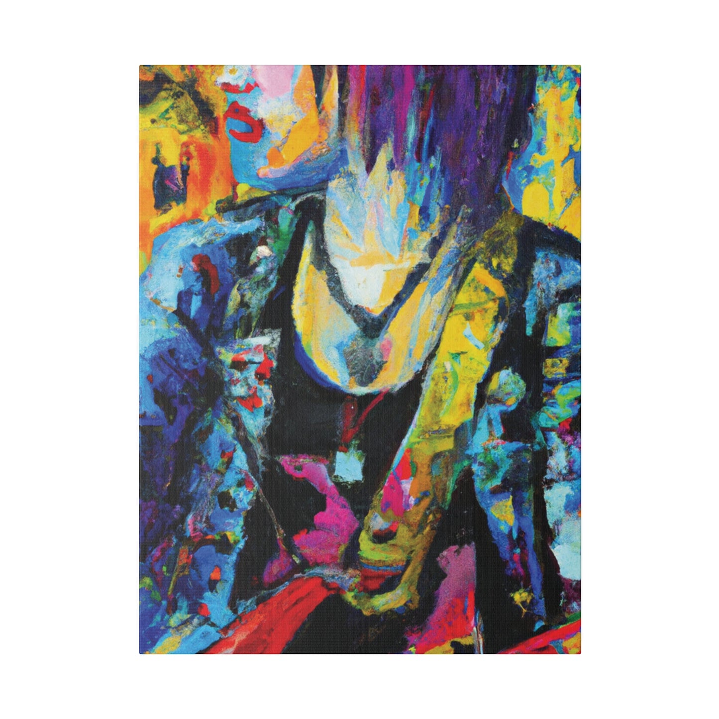 9756Z - Rockstar Oil Painting Style Print | Poster | Home Decor | Wall Art | Music Art | Canvas