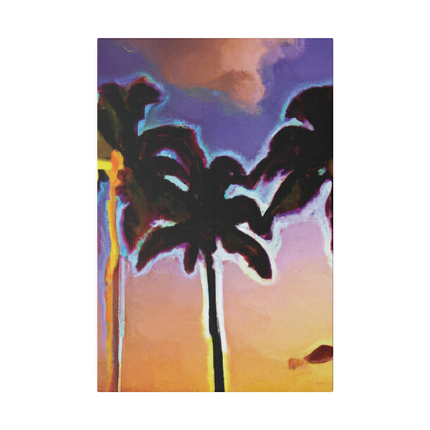 9603V - Miami Beach Sunset Painting Print | Miami | Beach | Sunset | Poster | Home Decor | Wall Art | Canvas