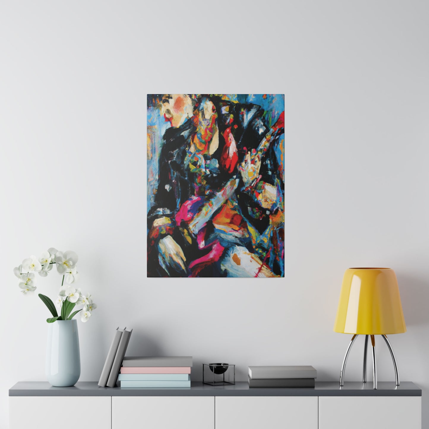 7248A - Rockstar Oil Painting Style Print | Poster | Home Decor | Wall Art | Music Art | Canvas