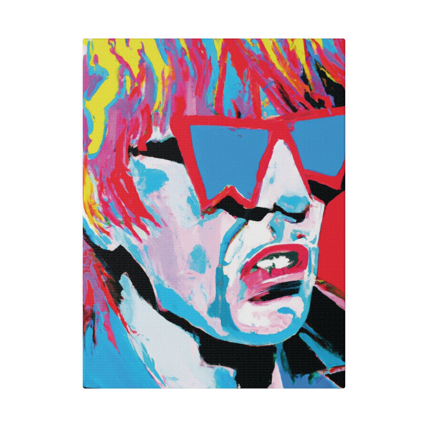 8517X - Rockstar Painting Print | Face | Abstract | Poster | Home Decor | Wall Art | Music Art | Canvas