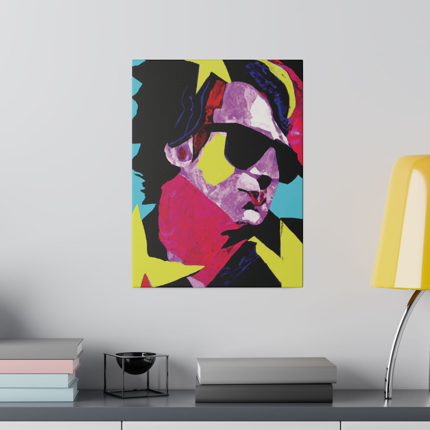 6749z - Rockstar Painting Print | Face | Abstract | Poster | Home Decor | Wall Art | Music Art | Canvas