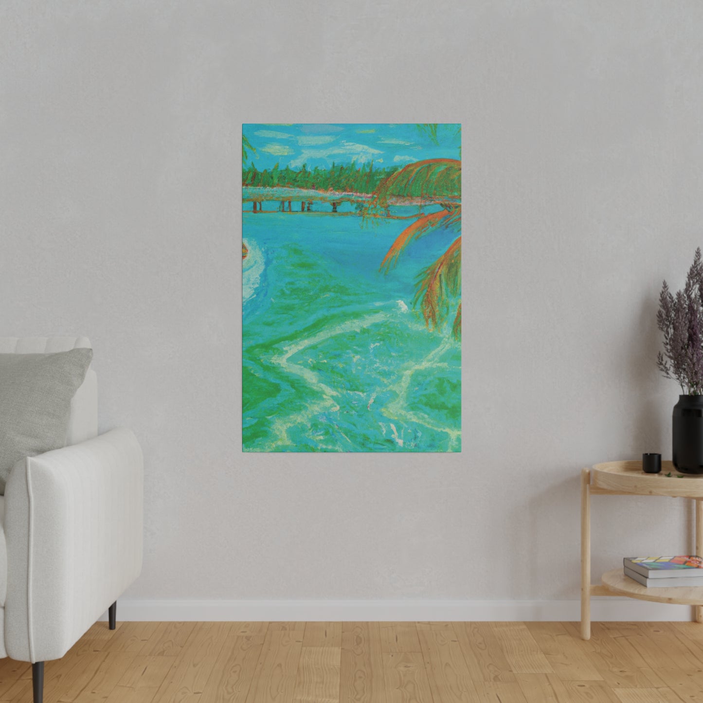 8864B - Bahamas Ocean Painting Print | Bahamas | Ocean | Beach | Poster | Home Decor | Wall Art | Canvas