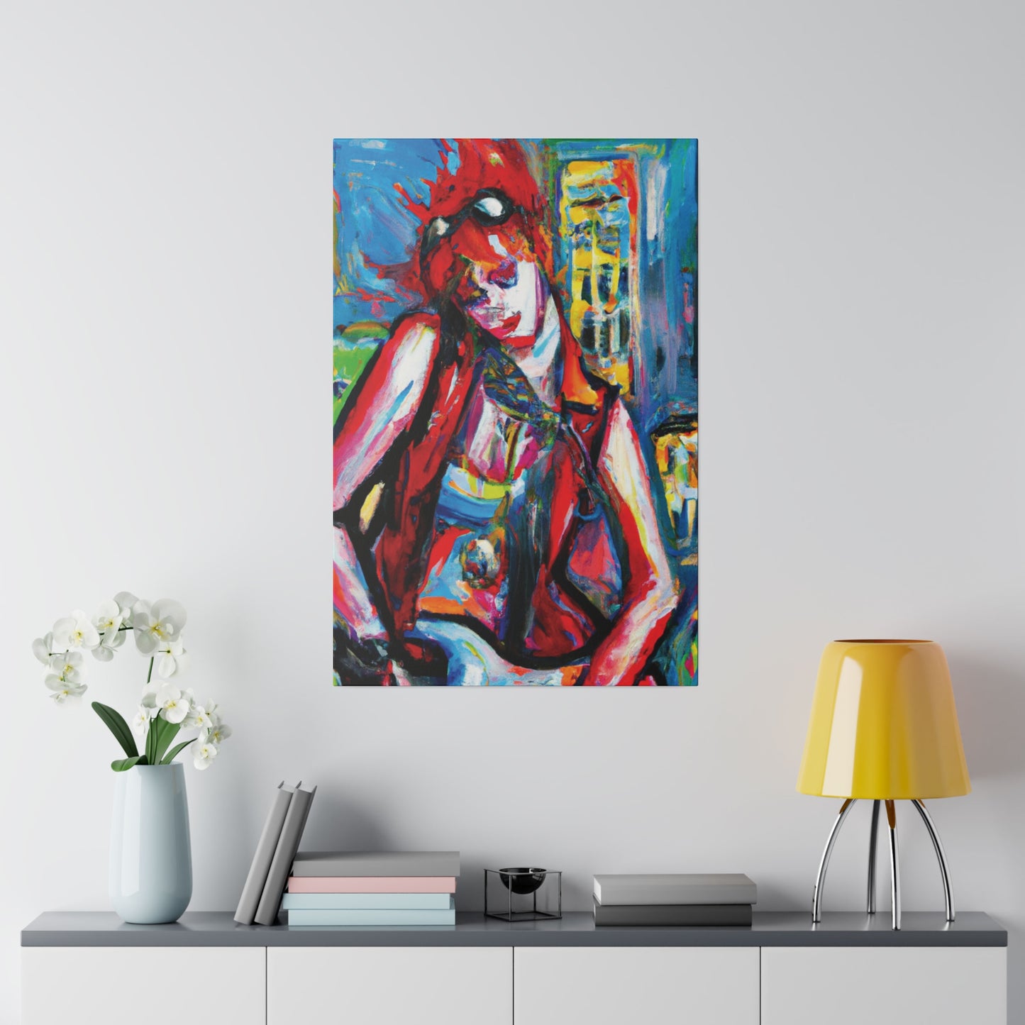 8456P - Rockstar Oil Painting Style Print | Poster | Home Decor | Wall Art | Music Art | Canvas