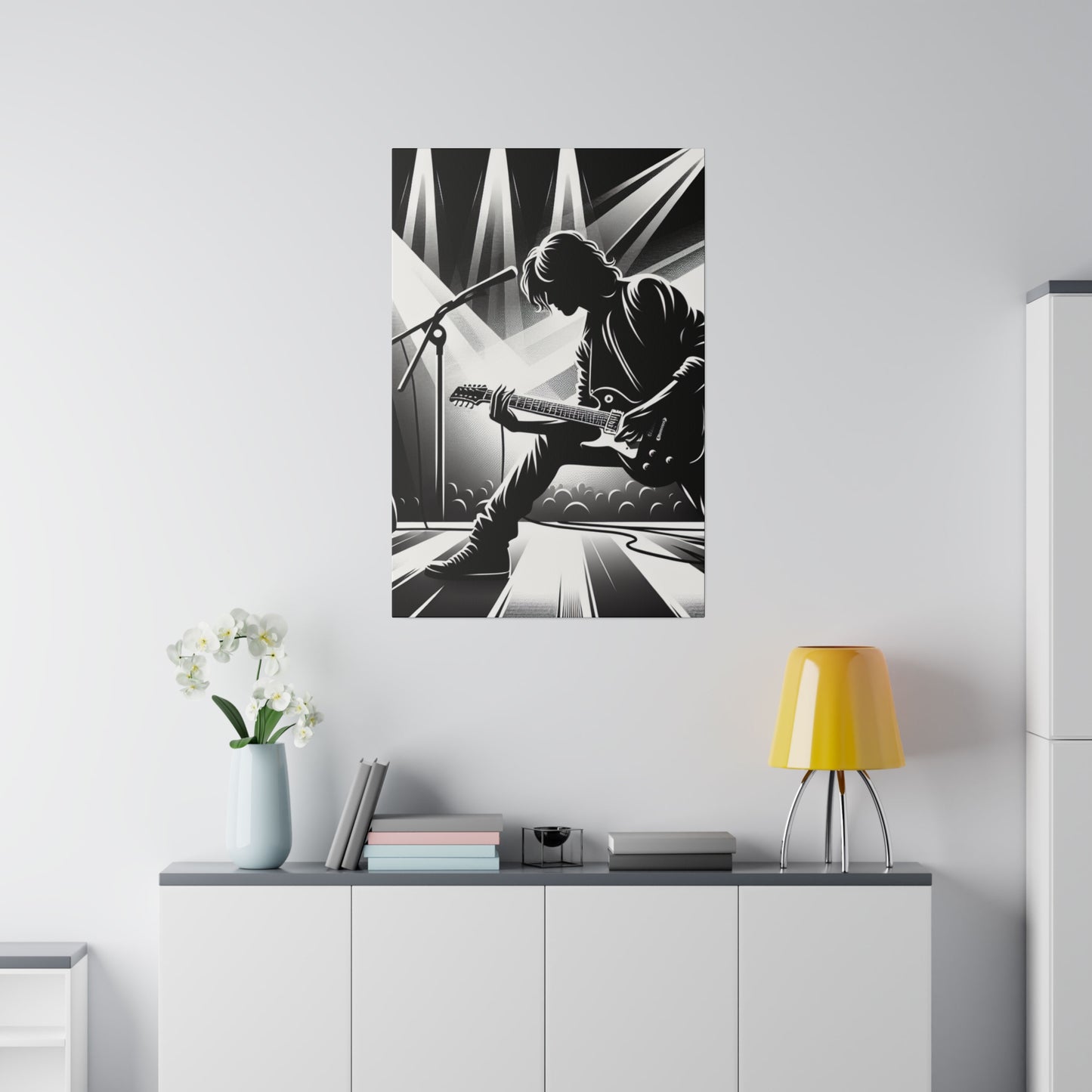 4537G - music art work, rockstar gifts, musician gift ideas, guitar art work, guitar artwork, guitar wall art canvas, playing guitar, decor