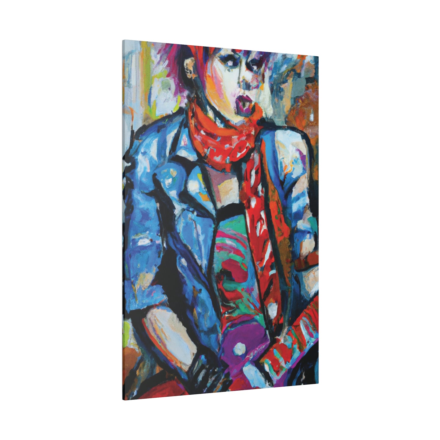 8142T - Rockstar Oil Painting Style Print | Poster | Home Decor | Wall Art | Music Art | Canvas