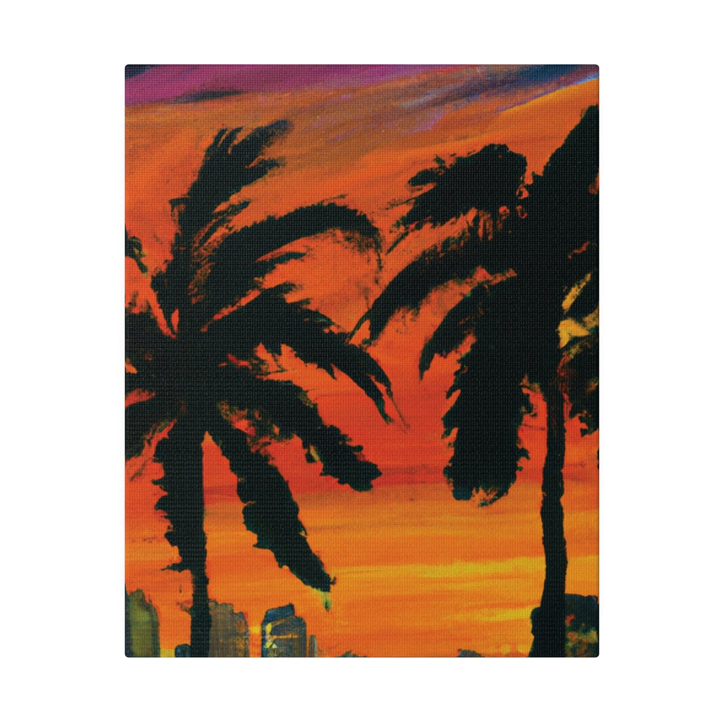 3294V - Miami Beach Sunset Painting Print | Miami | Beach | Sunset | Poster | Home Decor | Wall Art | Canvas