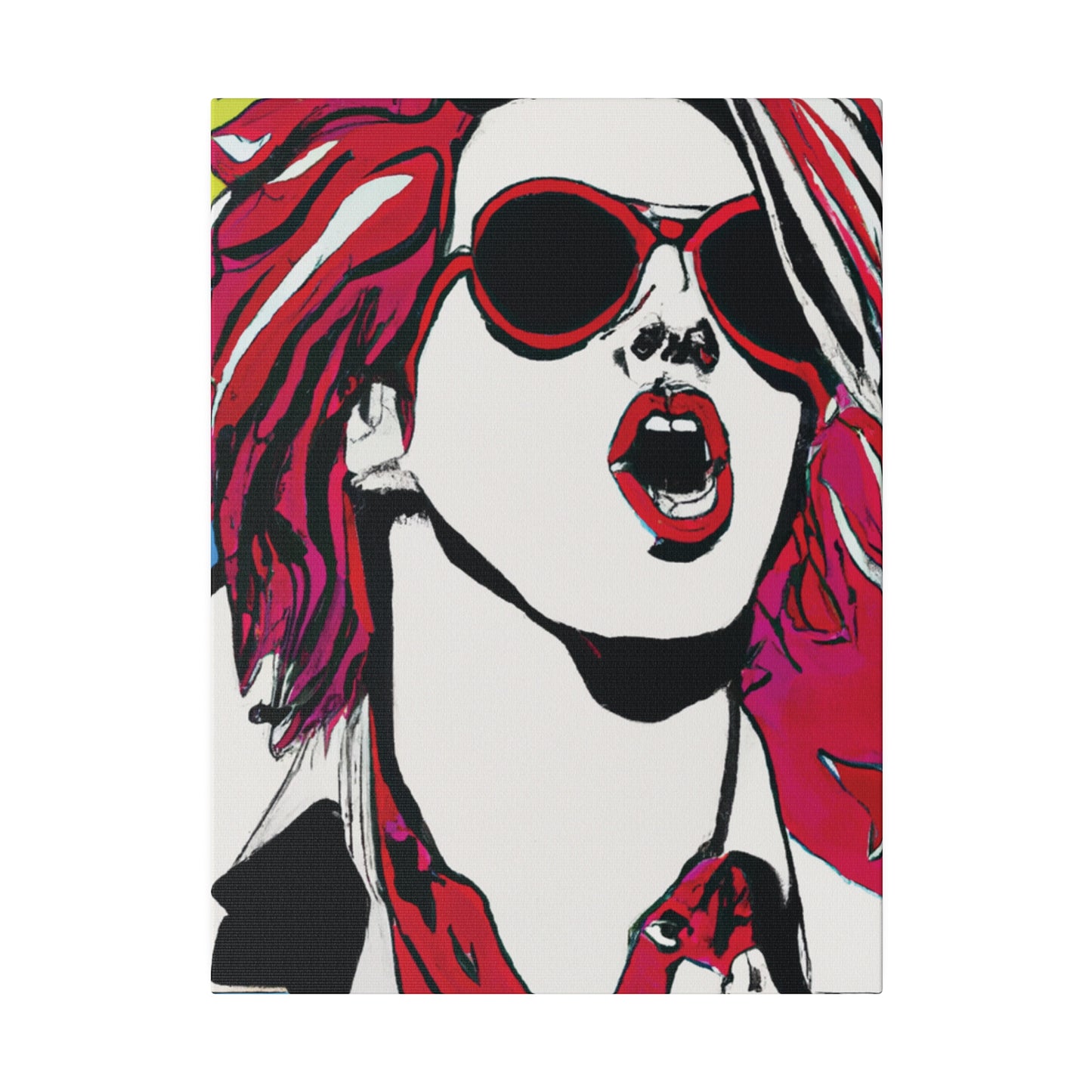 4390K - Rockstar Painting Print | Face | Abstract | Poster | Home Decor | Wall Art | Music Art | Canvas