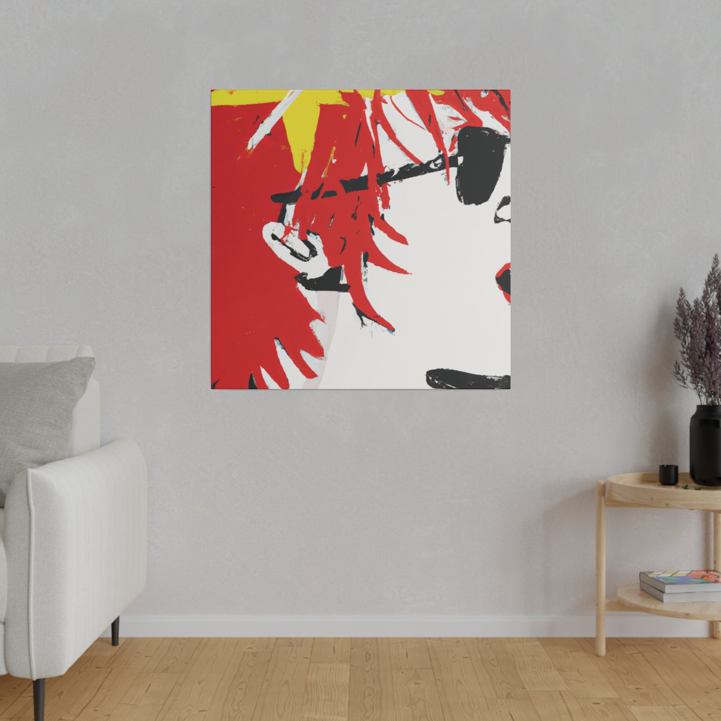 4682S - Rockstar Painting Print | Face | Abstract | Poster | Home Decor | Wall Art | Music Art | Canvas