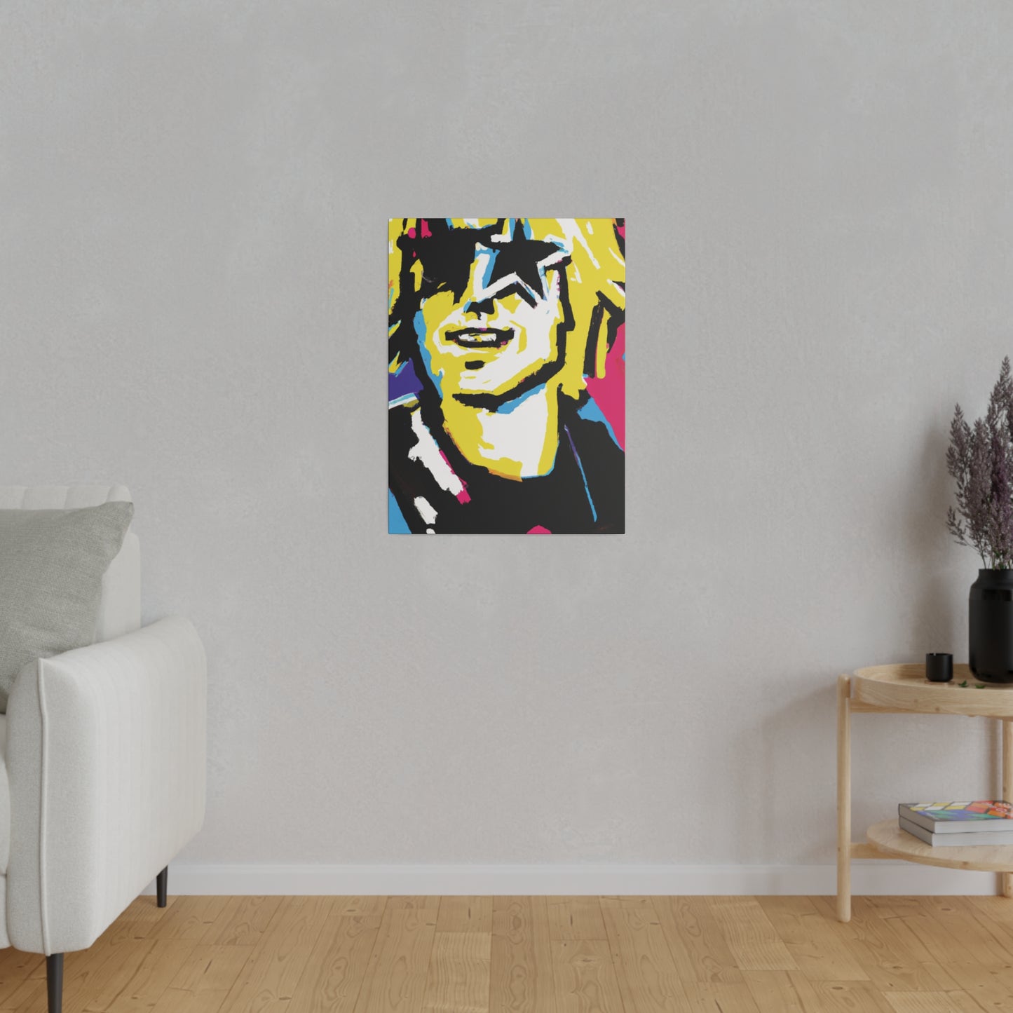 3292X - Rockstar Painting Print | Face | Abstract | Poster | Home Decor | Wall Art | Music Art | Canvas