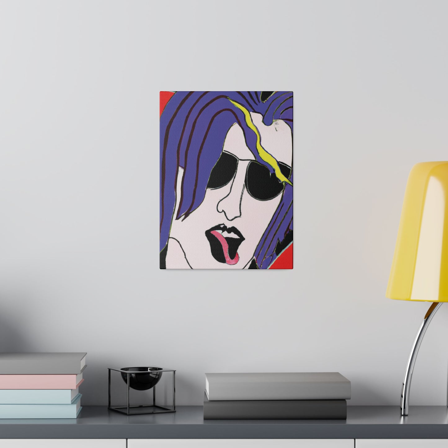 7258X - Rockstar Painting Print | Face | Abstract | Poster | Home Decor | Wall Art | Music Art | Canvas