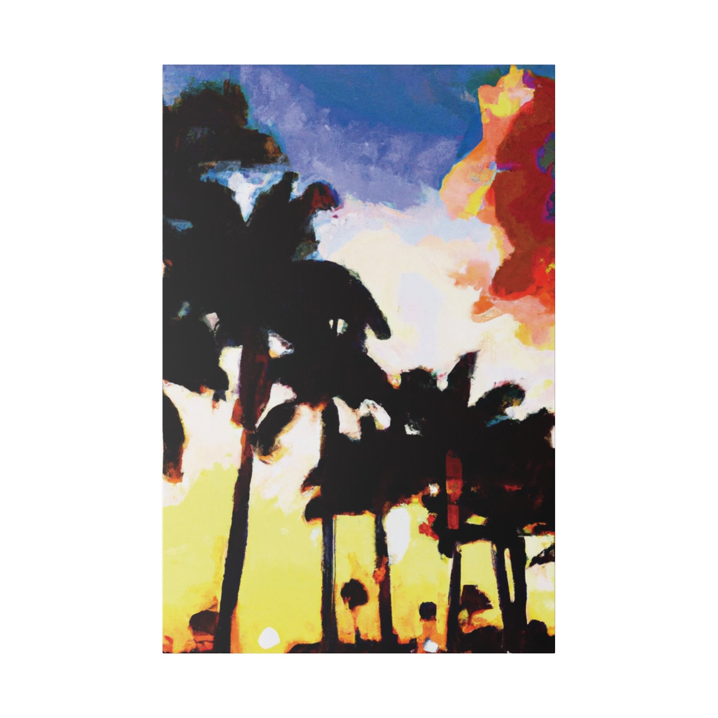 9127M - Miami Beach Sunset Painting Print | Miami | Beach | Sunset | Poster | Home Decor | Wall Art | Canvas