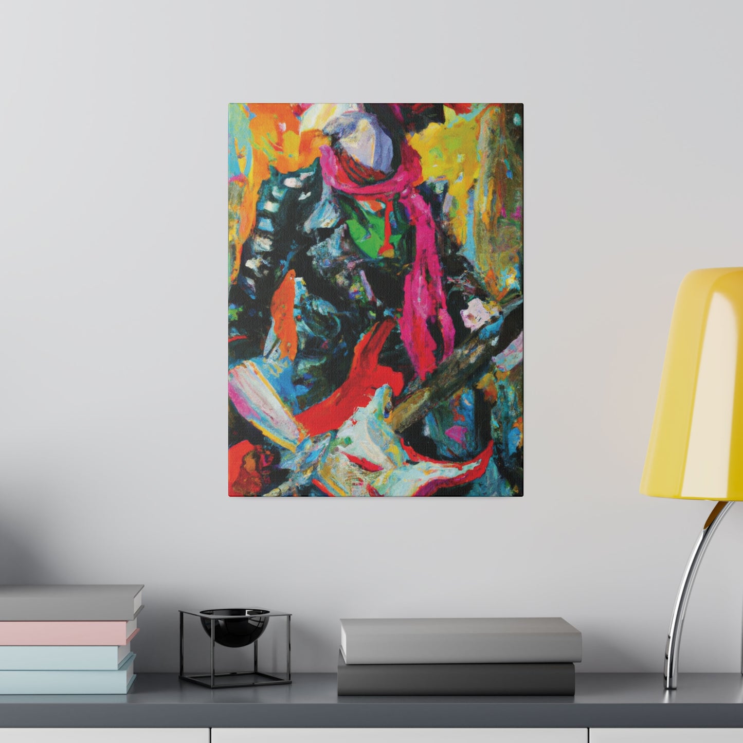 8579X - Rockstar Oil Painting Style Print | Poster | Home Decor | Wall Art | Music Art | Canvas