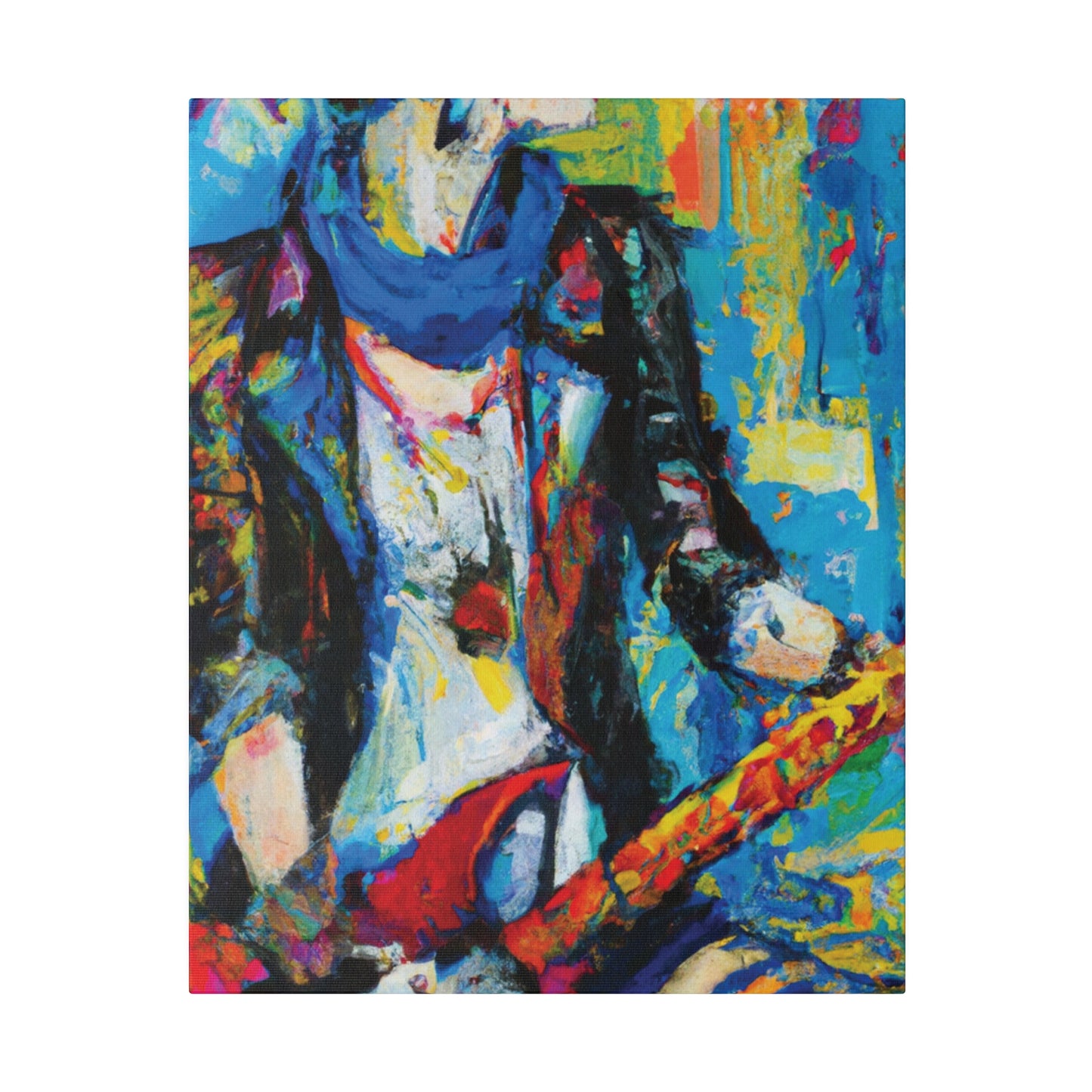 2583Q - Rockstar Oil Painting Style Print | Poster | Home Decor | Wall Art | Music Art | Canvas