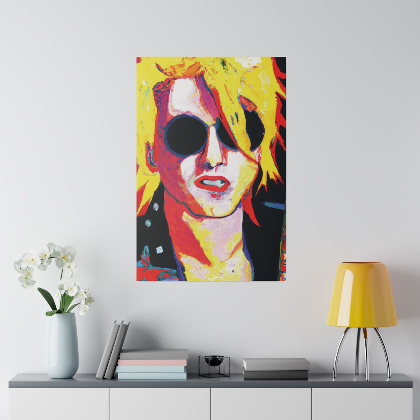 4786R - Rockstar Painting Print | Face | Abstract | Poster | Home Decor | Wall Art | Music Art | Canvas