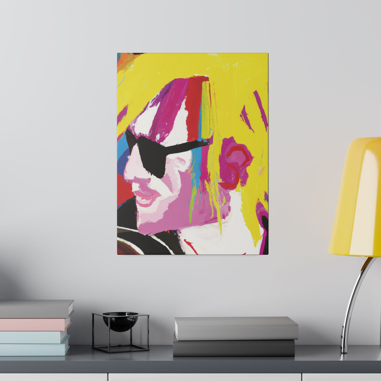 2694Y - Rockstar Painting Print | Face | Abstract | Poster | Home Decor | Wall Art | Music Art | Canvas