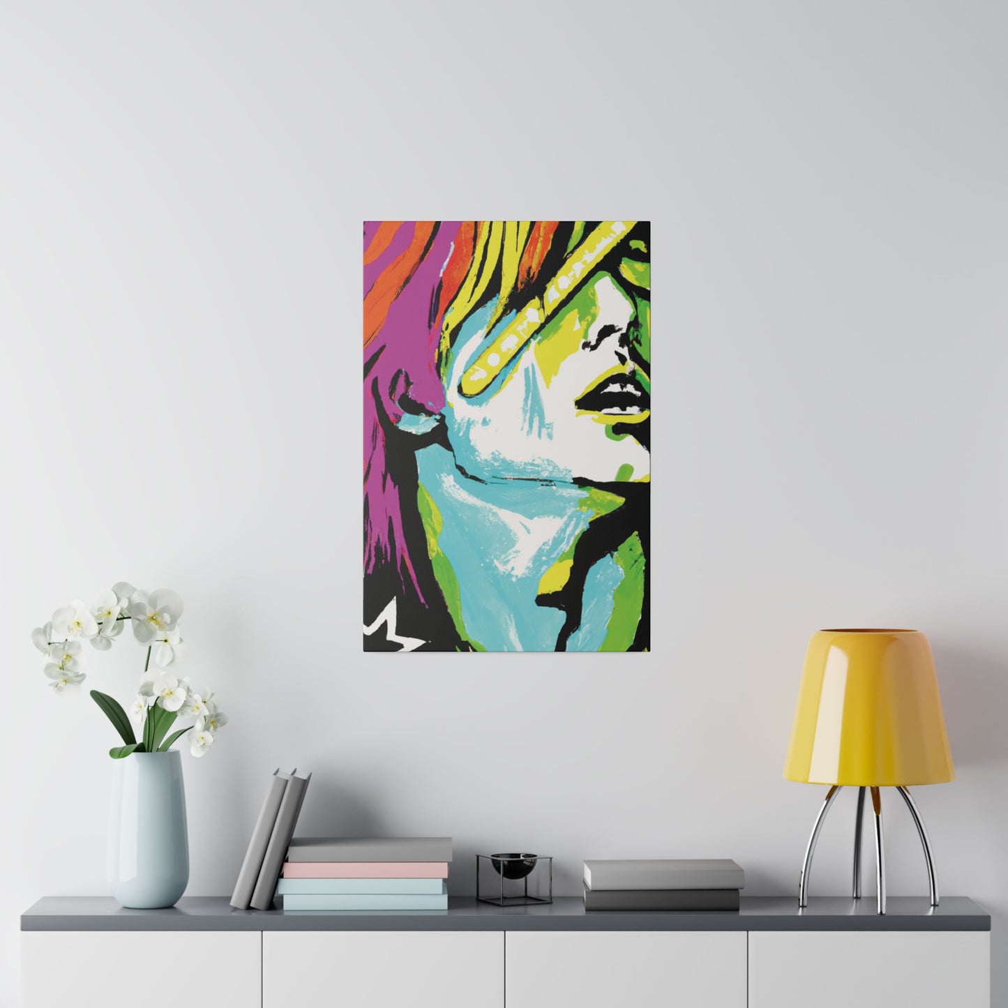 2120E - Rockstar Painting Print | Face | Abstract | Poster | Home Decor | Wall Art | Music Art | Canvas