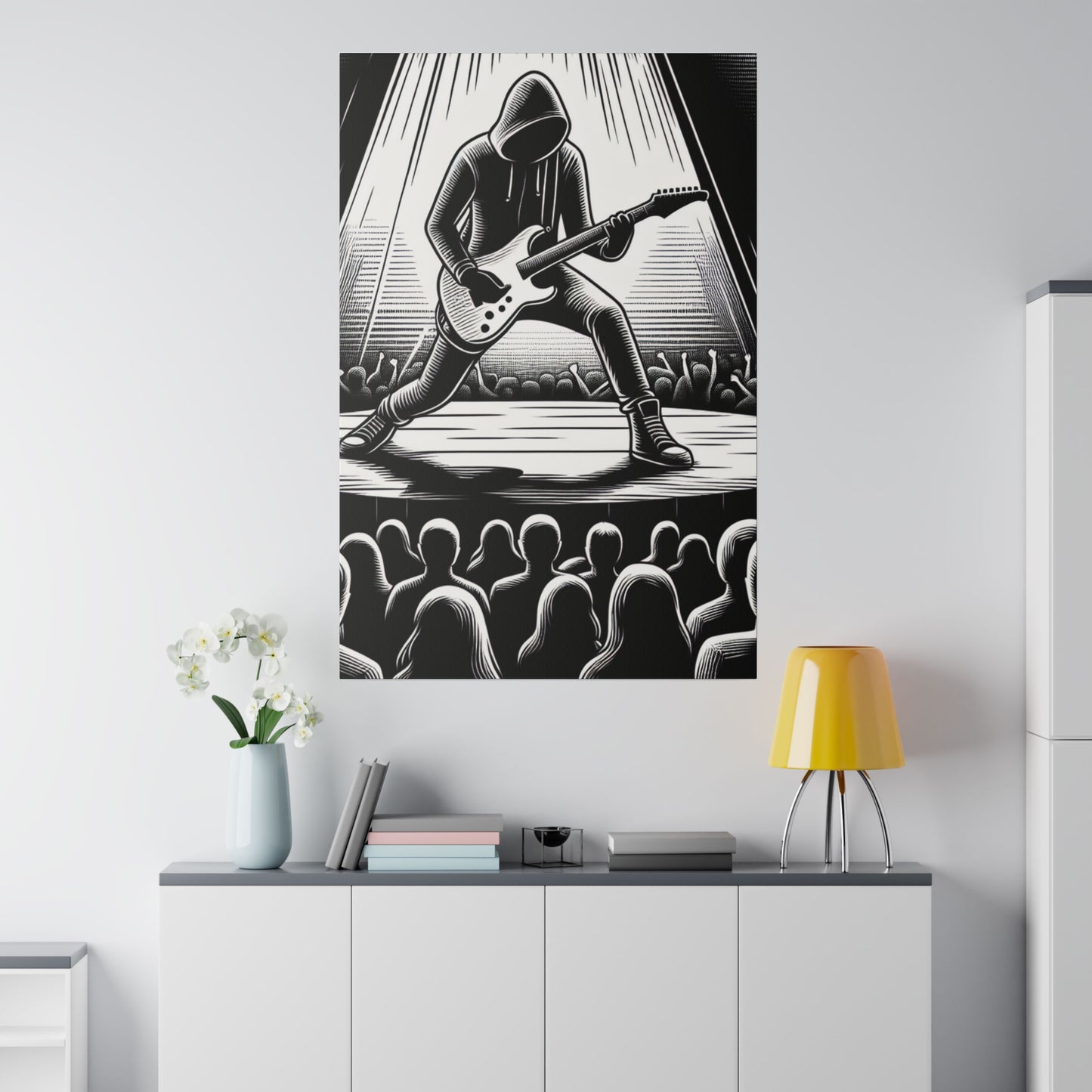 3478K - music art work, rockstar gifts, musician gift ideas, guitar art work, guitar artwork, guitar wall art canvas, playing guitar, decor