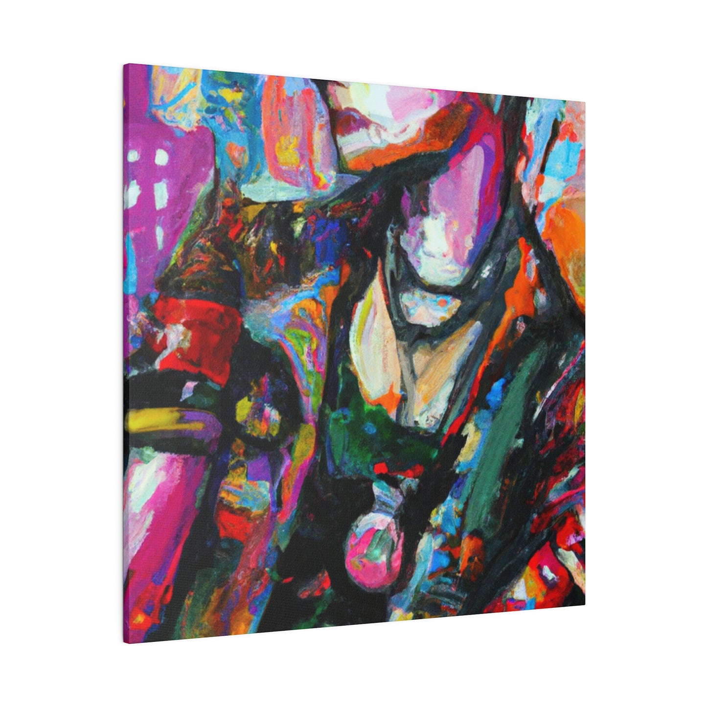 9392B - Rockstar Oil Painting Style Print | Poster | Home Decor | Wall Art | Music Art | Canvas