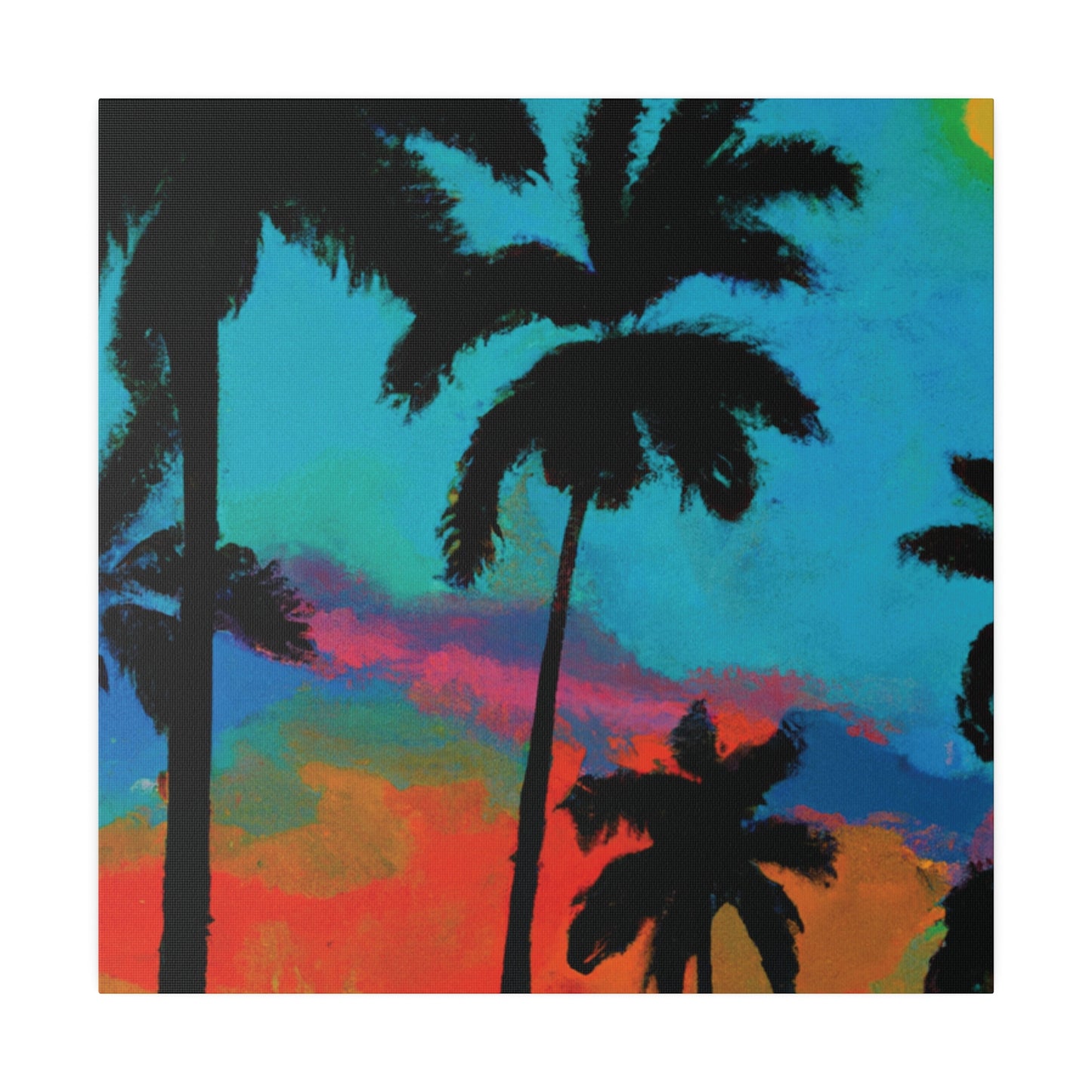 2838A - Miami Beach Sunset Painting Print | Miami | Beach | Sunset | Poster | Home Decor | Wall Art | Canvas