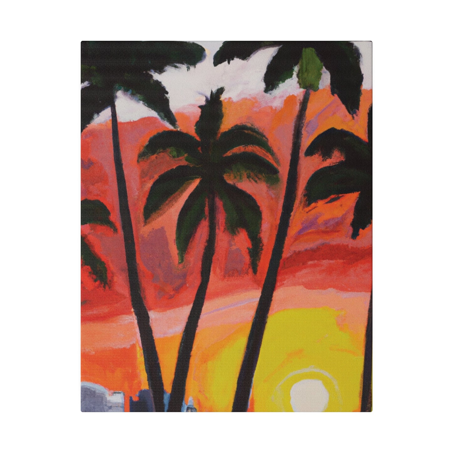 3556V - Miami Beach Sunset Painting Print | Miami | Beach | Sunset | Poster | Home Decor | Wall Art | Canvas