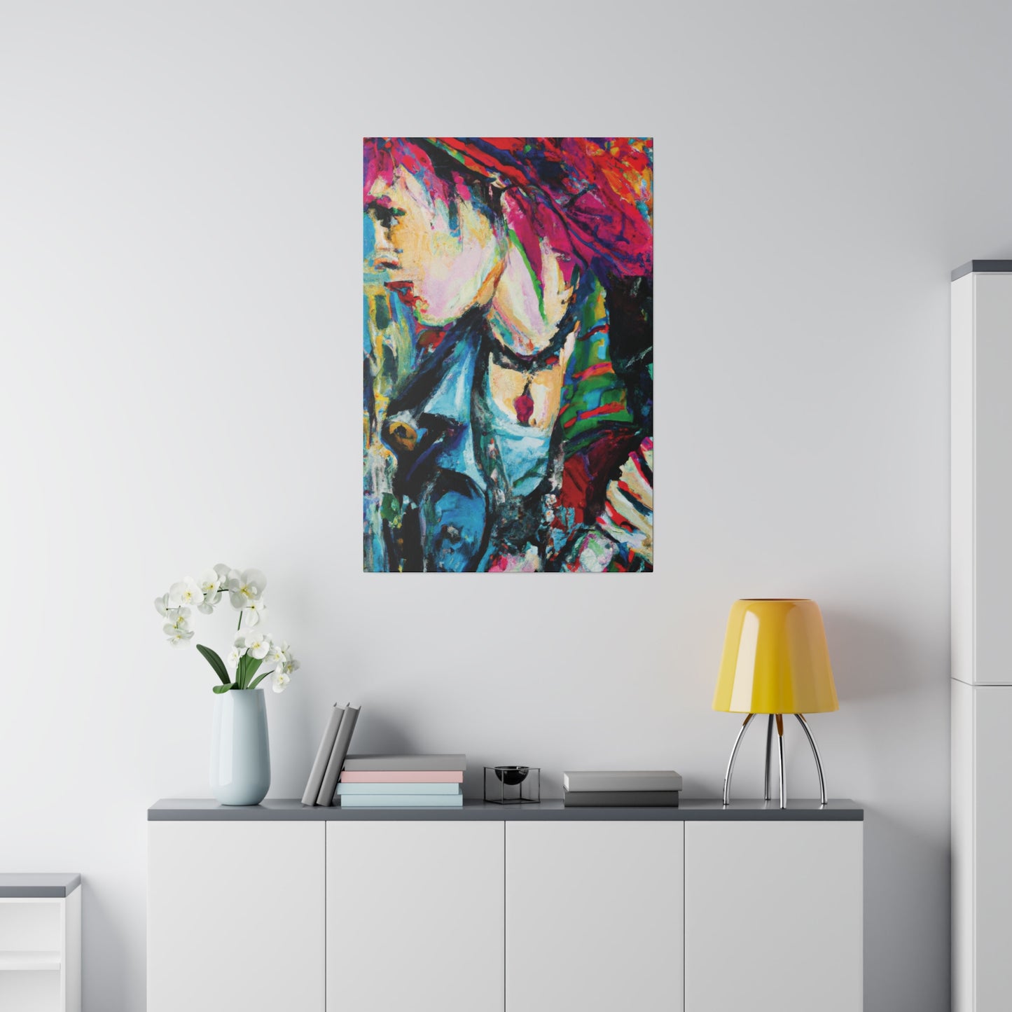 4106Q - Rockstar Oil Painting Style Print | Poster | Home Decor | Wall Art | Music Art | Canvas